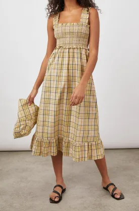 RUMI DRESS - SUNFLOWER PLAID