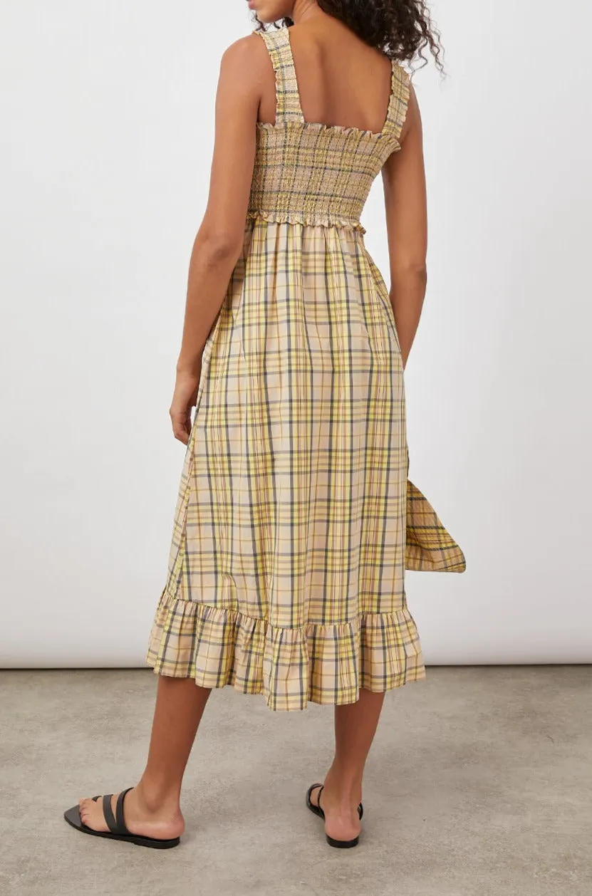 RUMI DRESS - SUNFLOWER PLAID