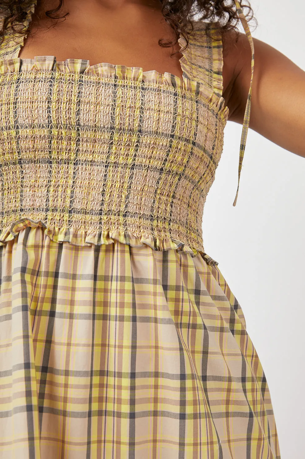 RUMI DRESS - SUNFLOWER PLAID