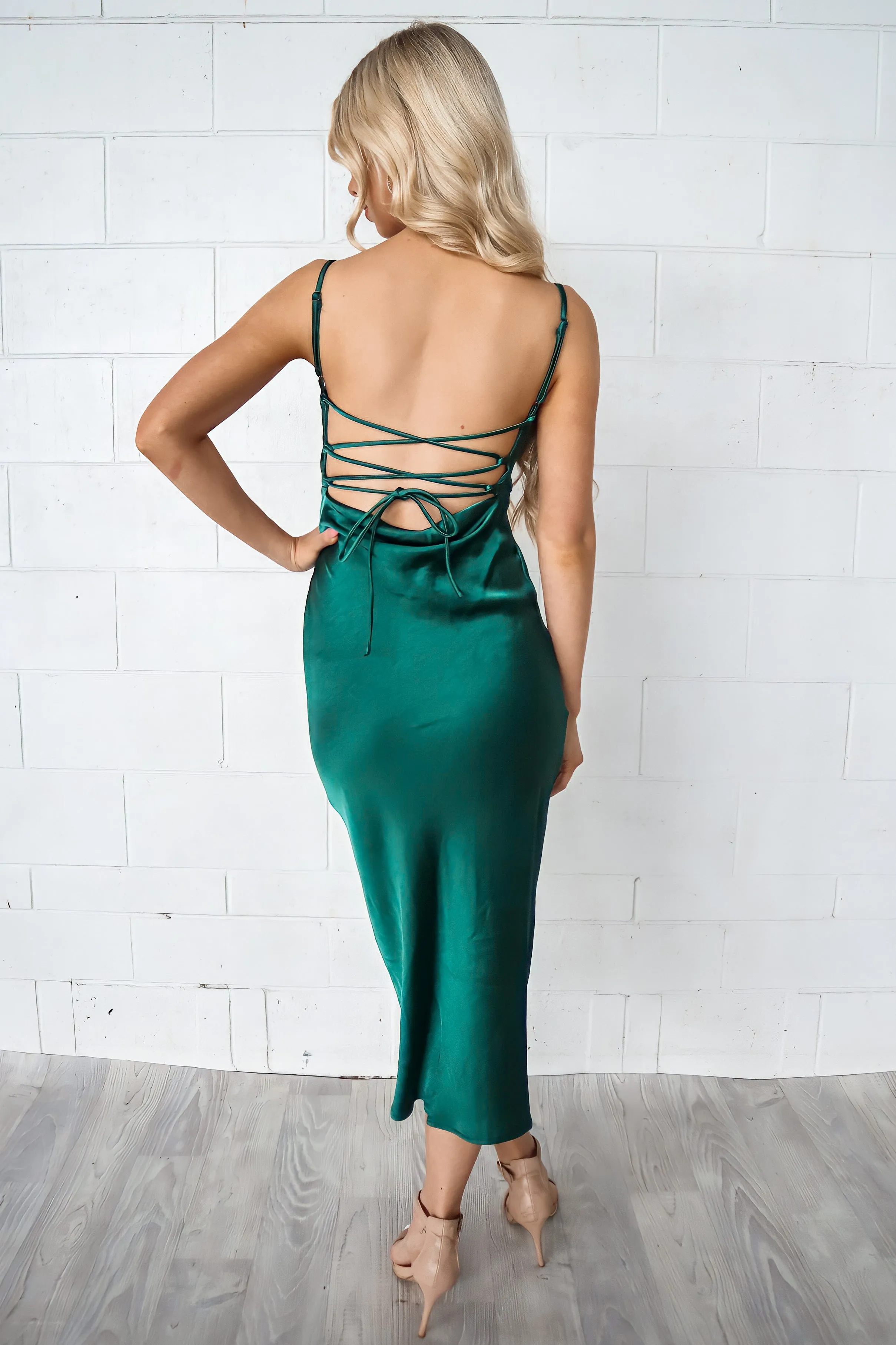 Saskia Midi Dress - Green