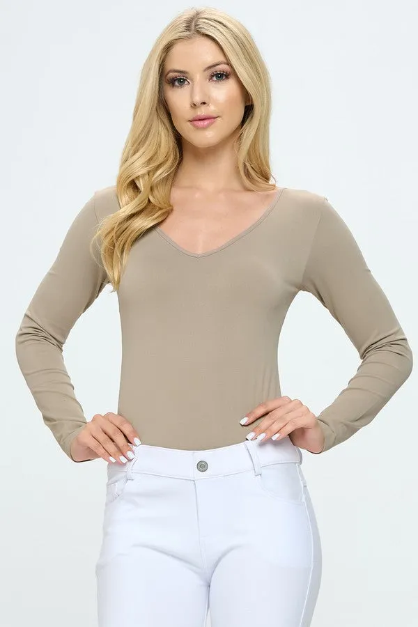 Seamless Body Contour Long Sleeve Bodysuit