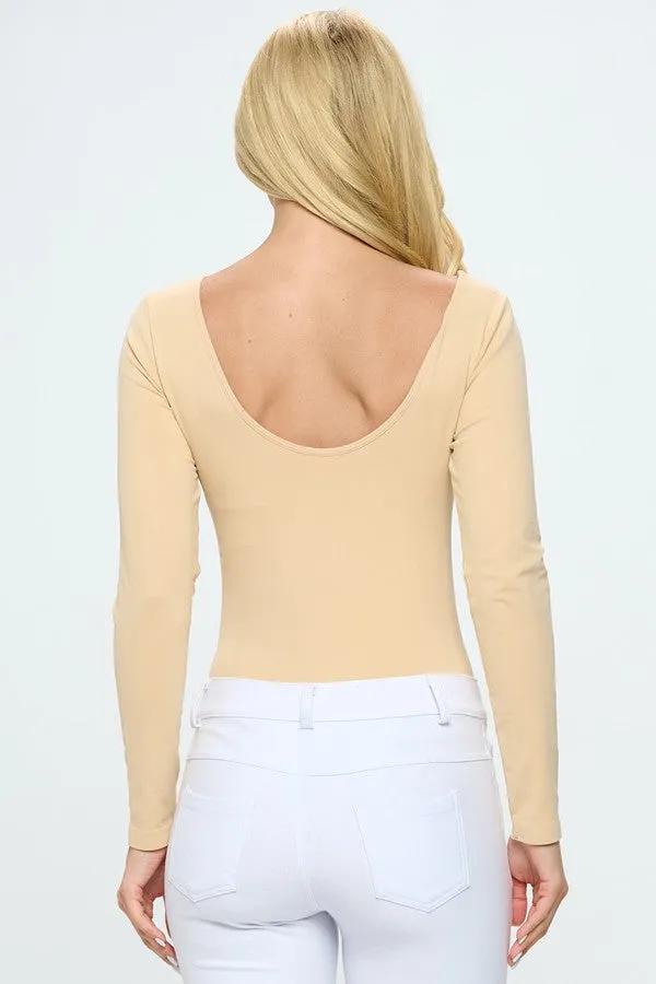 Seamless Body Contour Long Sleeve Bodysuit