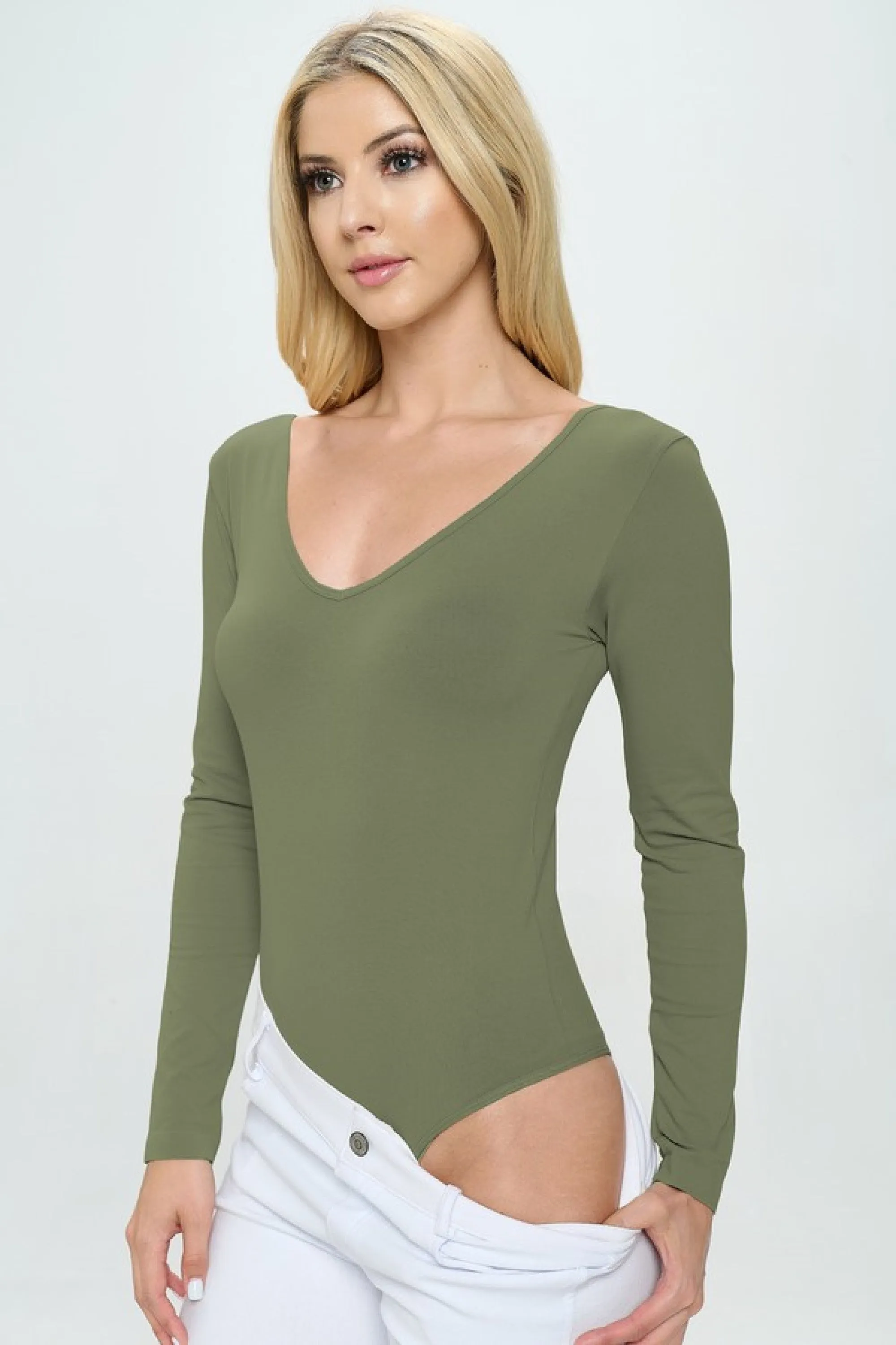 Seamless Body Contour Long Sleeve Bodysuit