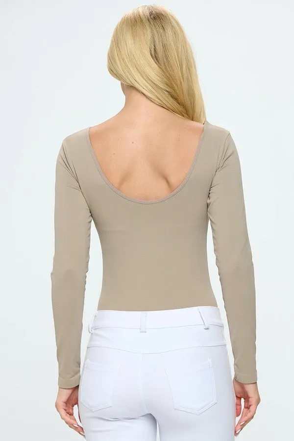 Seamless Body Contour Long Sleeve Bodysuit