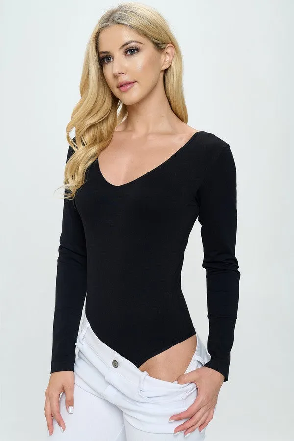 Seamless Body Contour Long Sleeve Bodysuit