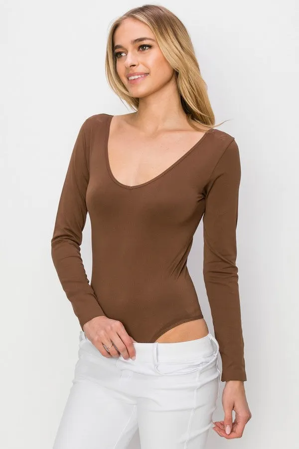 Seamless Body Contour Long Sleeve Bodysuit