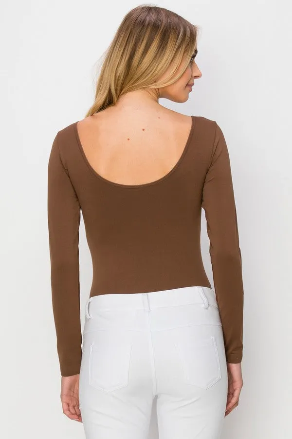 Seamless Body Contour Long Sleeve Bodysuit