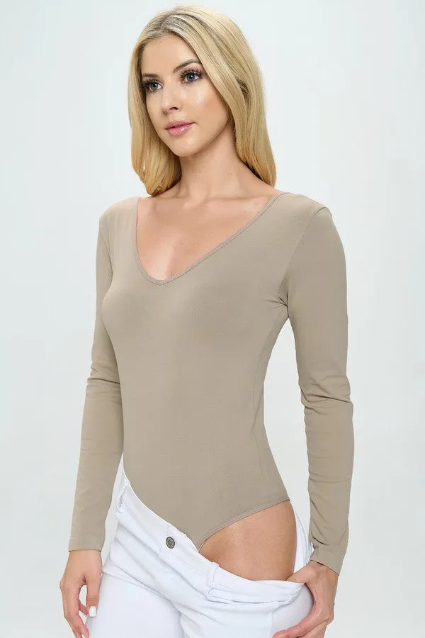 Seamless Body Contour Long Sleeve Bodysuit