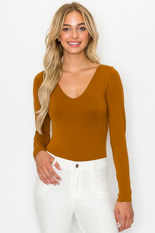 Seamless Body Contour Long Sleeve Bodysuit