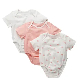 Short Sleeve Bodysuit 3-Pack - Sorbet Peach