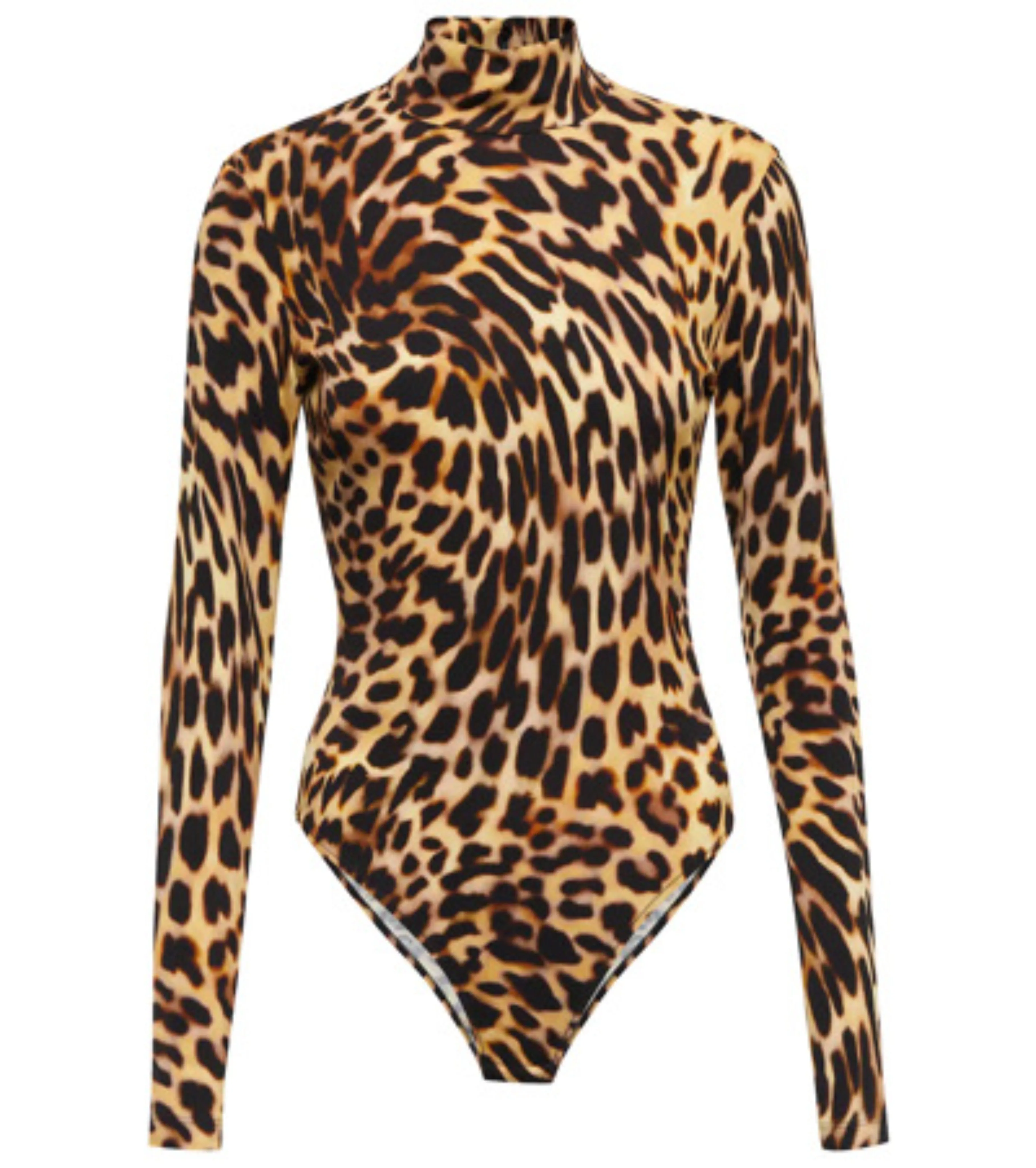 Stella McCartney Cheetah Printed Turtleneck Bodysuit