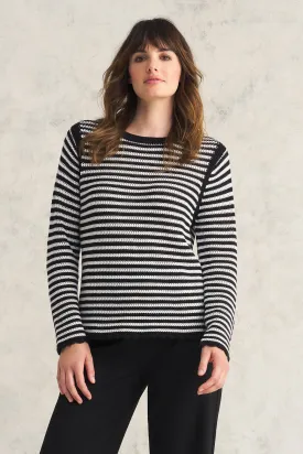 Stripe Cotton Crochet Jumper