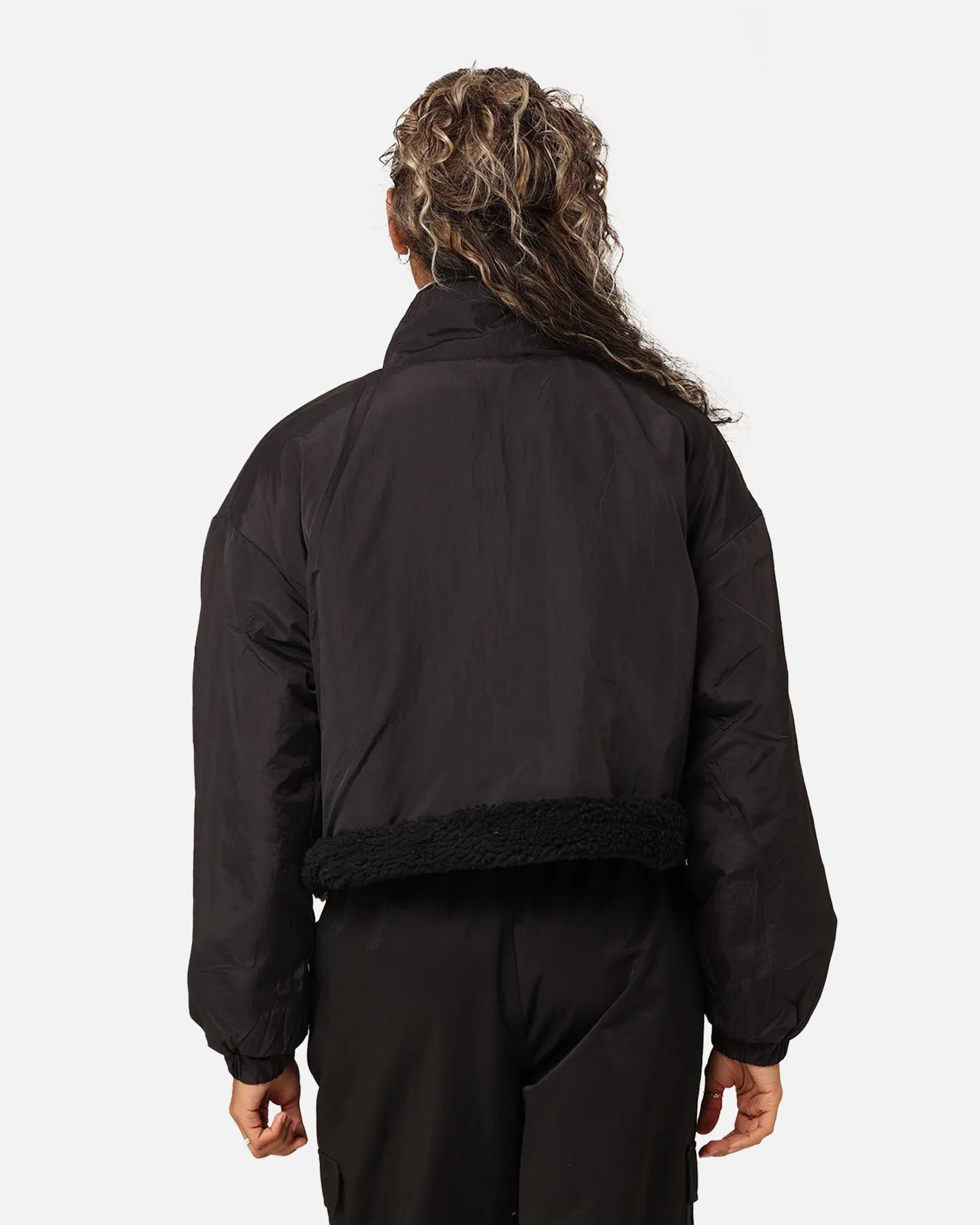 Stussy Women's 8 Ball Reversible Cropped Work Jacket Black