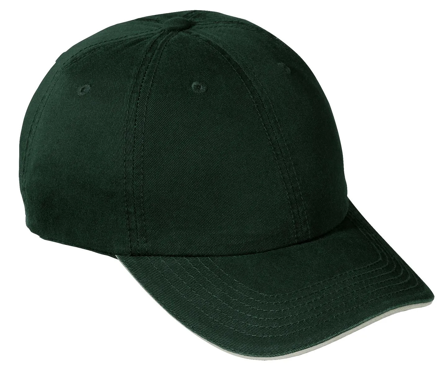 Top Headwear Washed Twill Sandwich Bill Cap