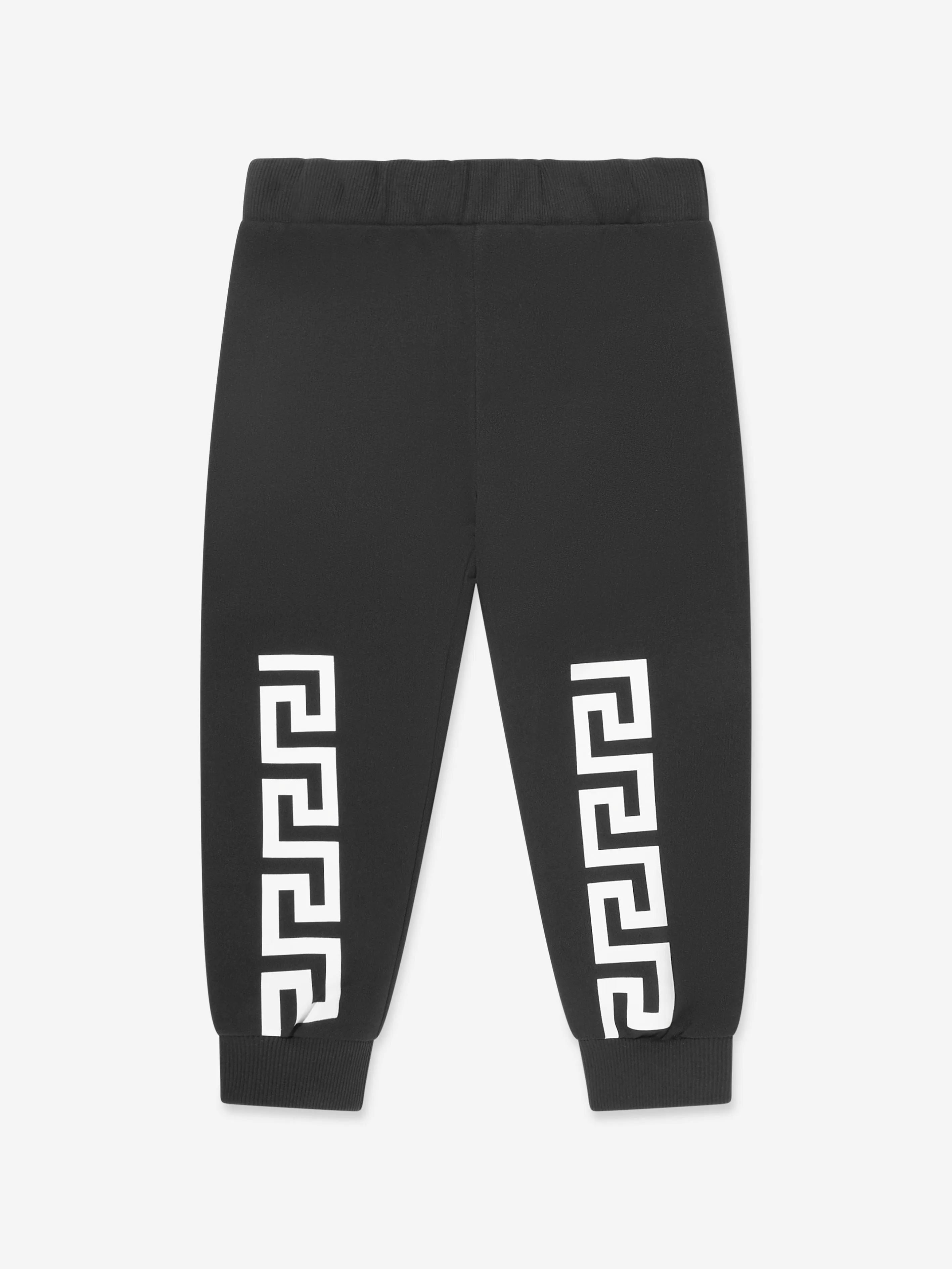 Versace Boys La Greca Logo Joggers in Black