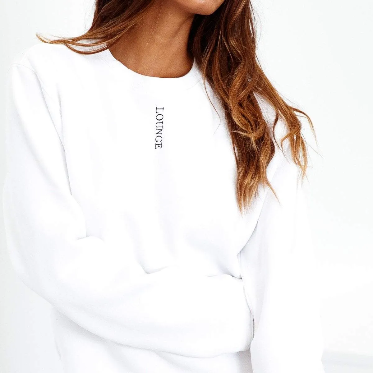 White Crew Neck Jumper