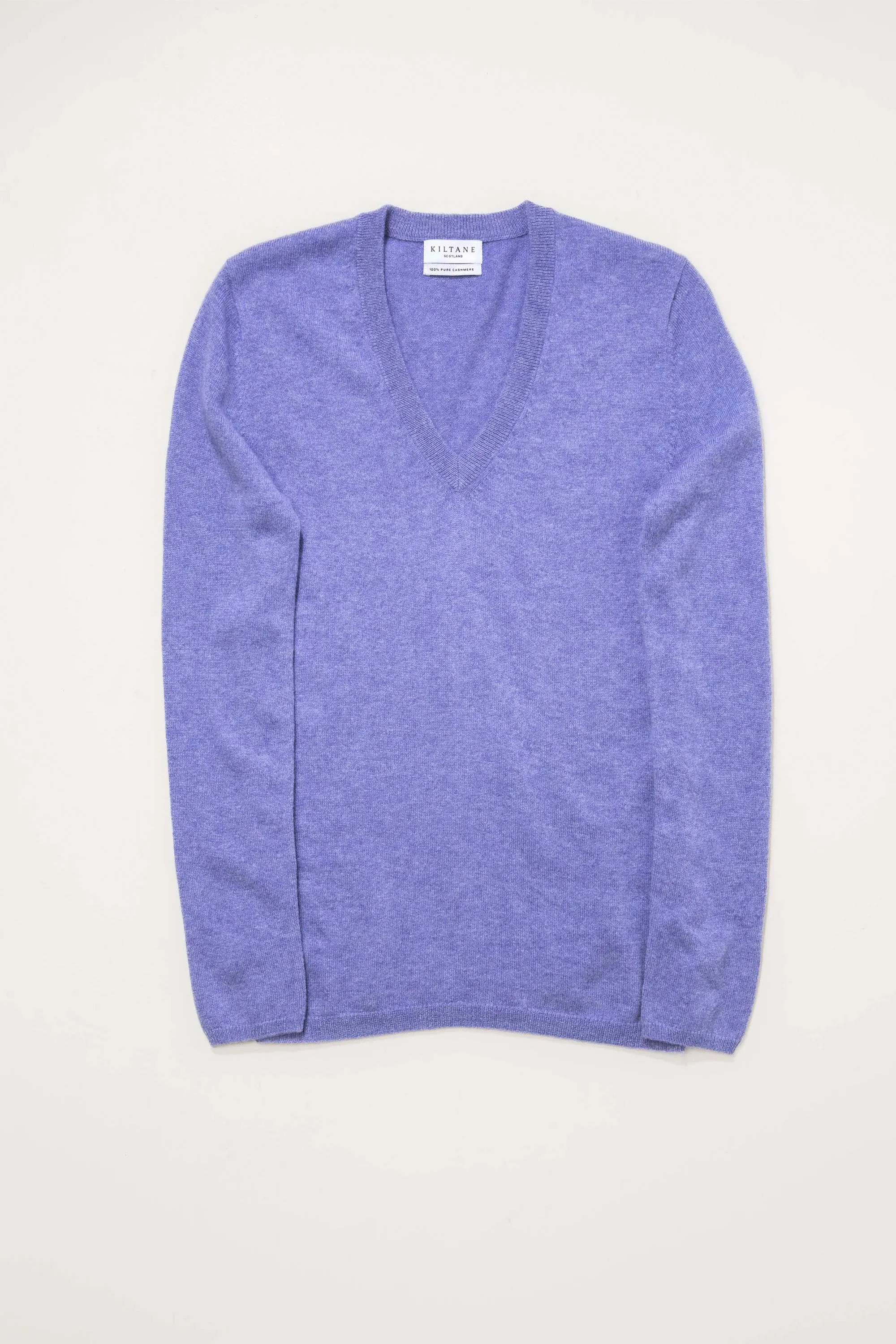 Women's Cashmere V Neck Jumper - Wisteria