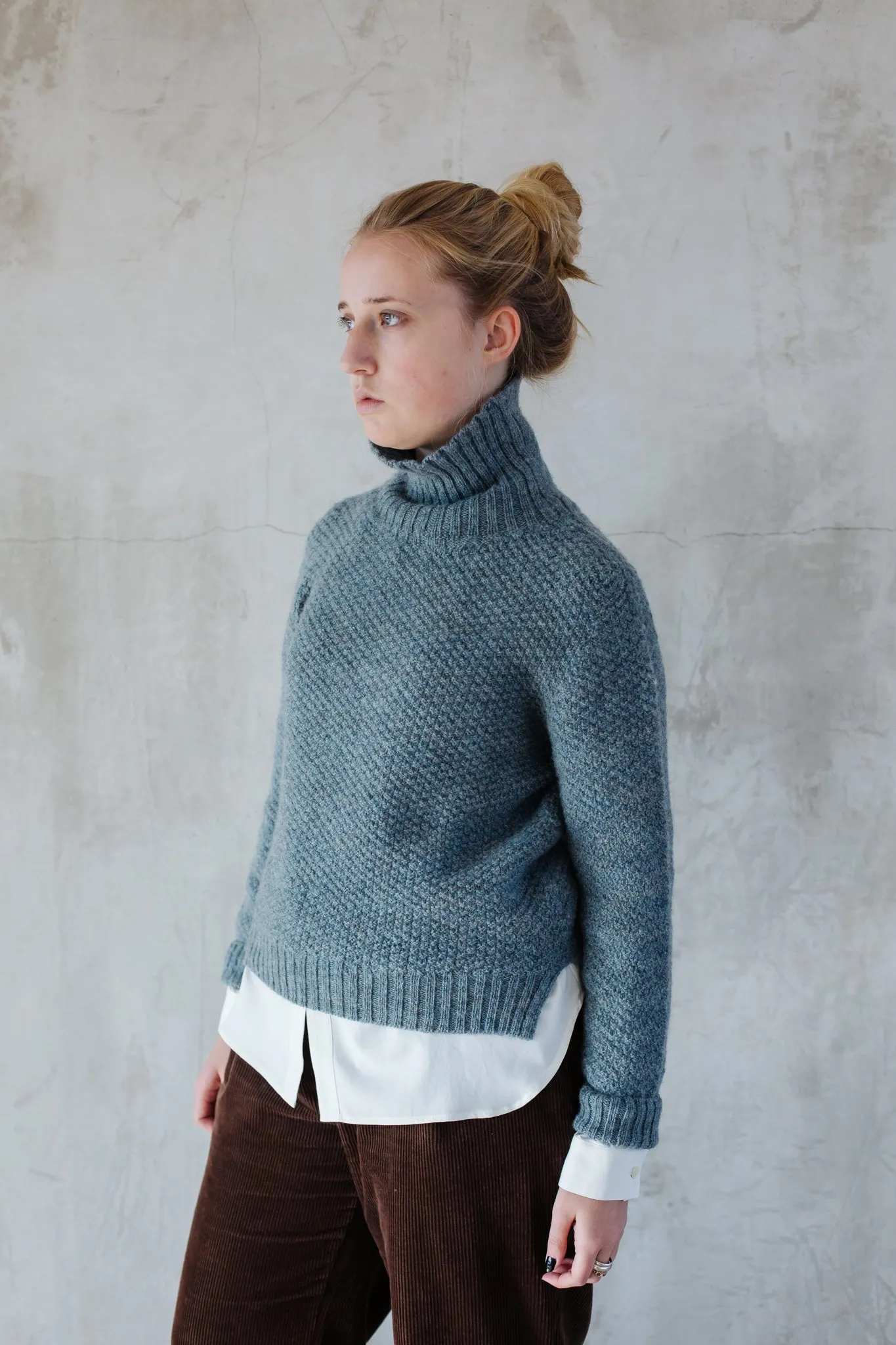 Women's Moss Stitch Lambswool Jumper