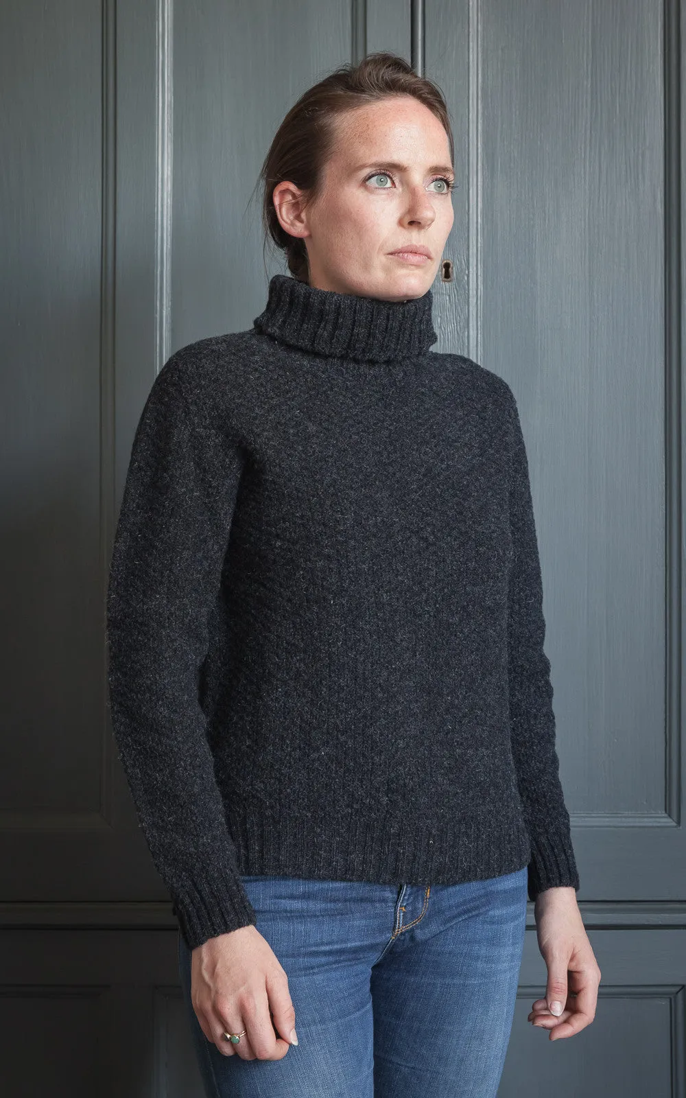 Women's Moss Stitch Lambswool Jumper