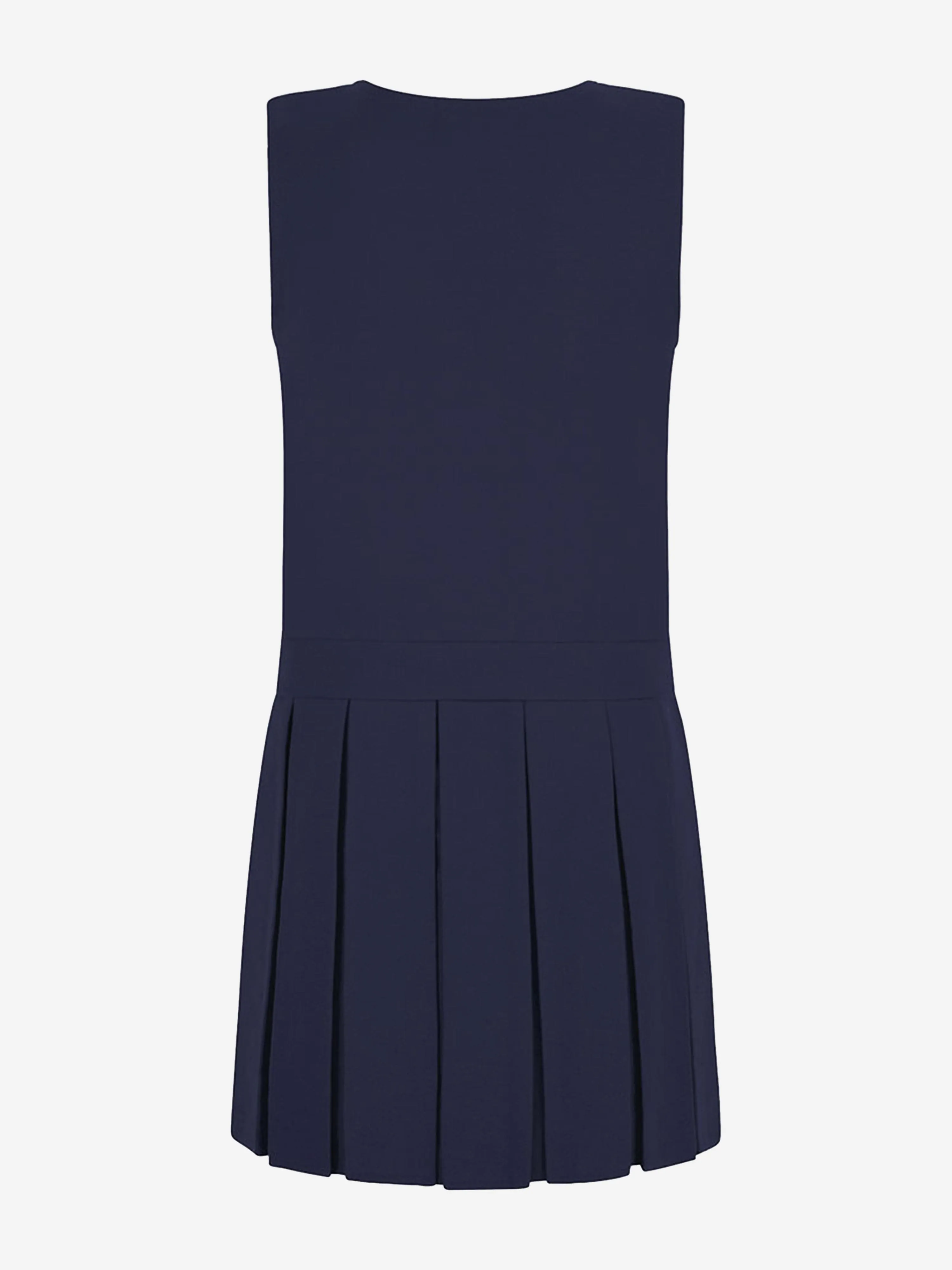 Zeco Girls School Zip Front Pinafore Dress in Navy