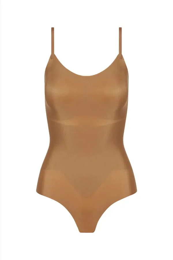 Zone Smoothing Bodysuit- Caramel